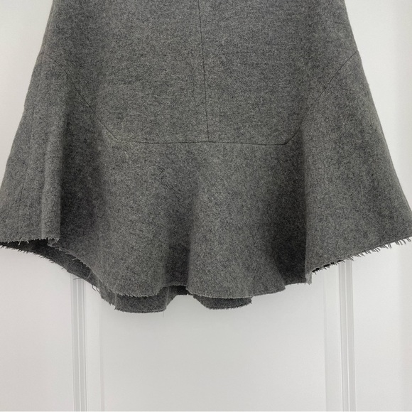 Madewell Wool Blend Gray Skirt 2 - Picture 3 of 6
